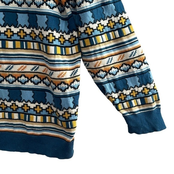 LIVE LACOSTE ABSTRACT NOVELTY PRINT PULLOVER SWEATER SIZE 7 XXL - Picture 7 of 16